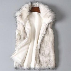 Women Luxury Faux Fur Vest 